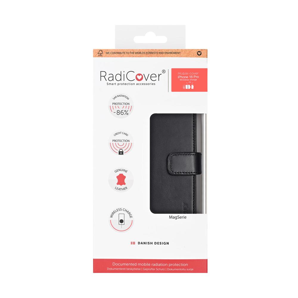Radicover Radicover iPhone 16 Pro Fodral 2in1 MagSafe Äkta Läder Svart