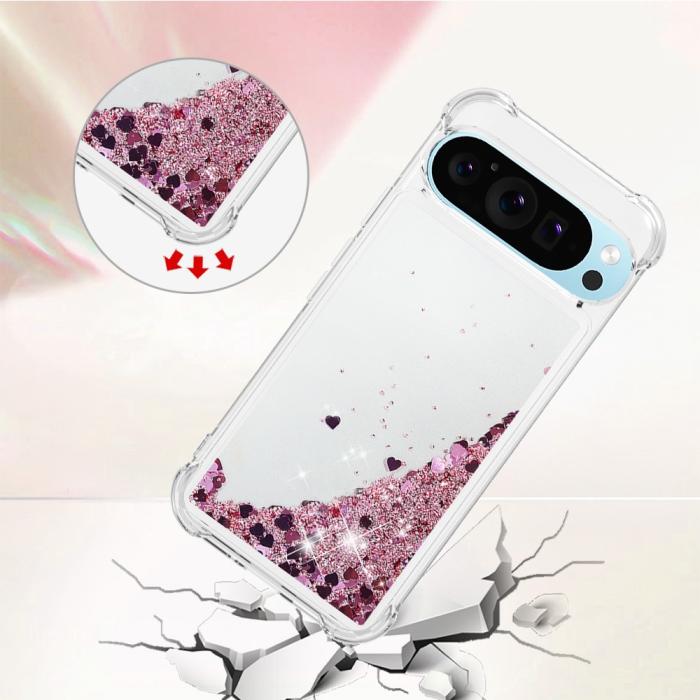 Bild 4,  Google Pixel 10 / 10 Pro Skal Glitter Quicksand Roséguld