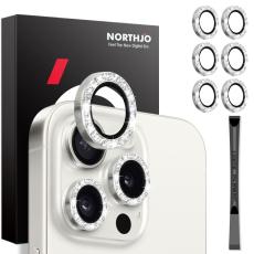 NORTHJO NORTHJO iPhone 15 Pro/Pro Max/14 Pro/Pro Max Linssskydd 2-PACK Glitter