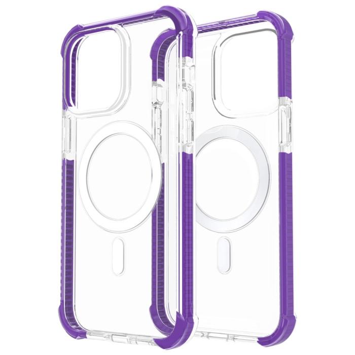 Bild 2,  iPhone 15 Plus Skal MagSafe Shockproof Hybrid Lila