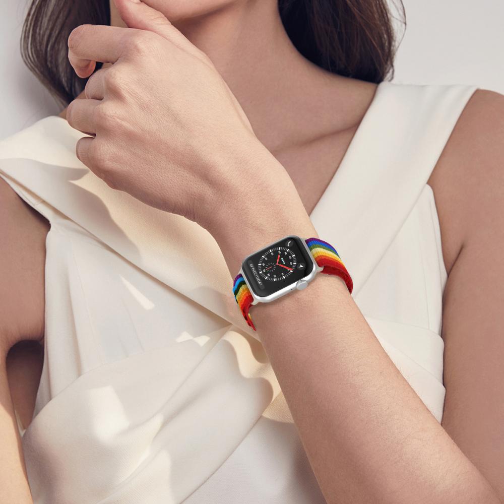 ColorPop Apple Watch 42/44/45/46/49 mm Armband Alpine Pro Loop Rainbow