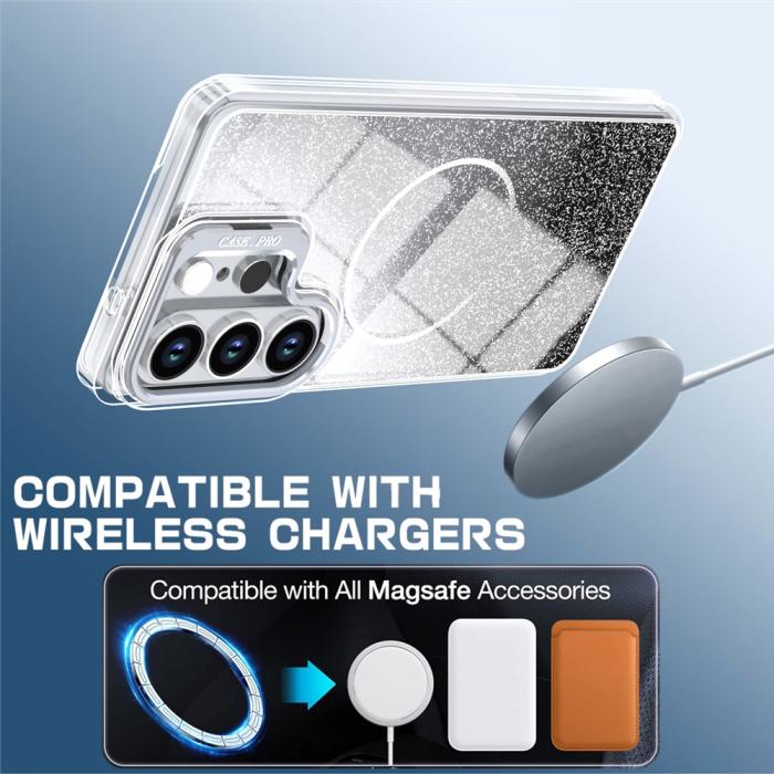Bild 3,  Samsung Galaxy S26 Ultra Skal MagSafe Gradient Glitter Svart
