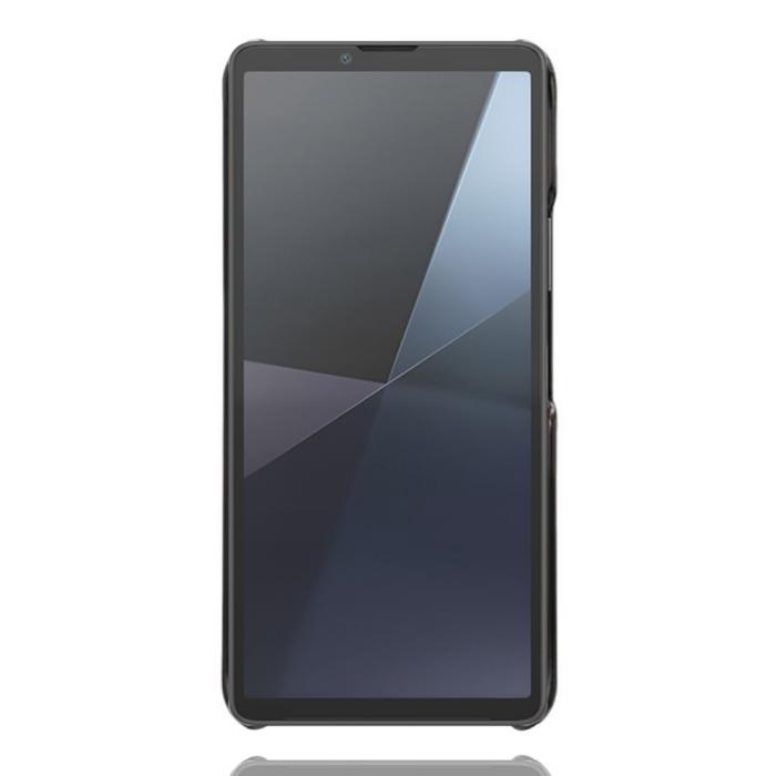 Bild 4,  Sony Xperia 10 VII Läderbelagt Skal Med Kortfack Svart