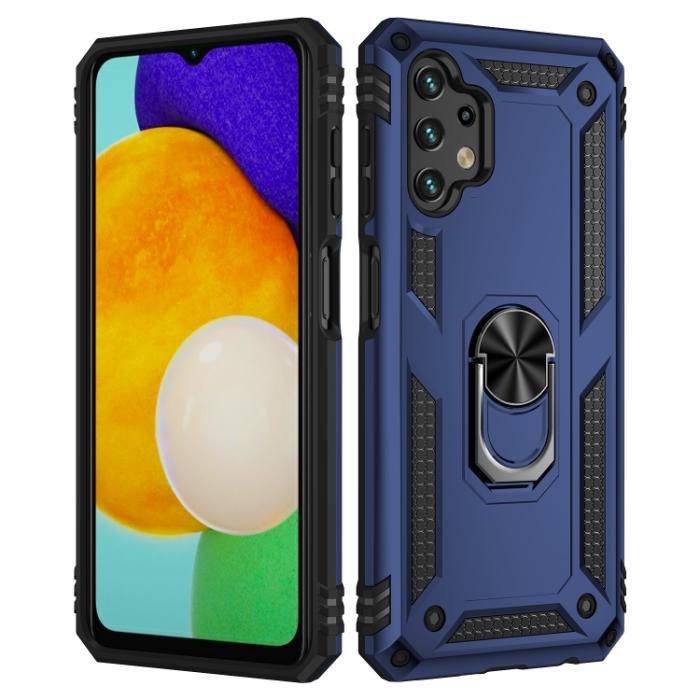 Bild 2,  Samsung Galaxy A13 4G Skal Shockproof Ring Armor Blå