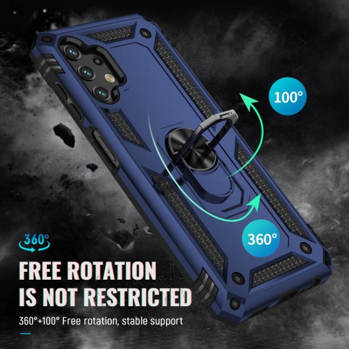 Bild 3,  Samsung Galaxy A13 4G Skal Shockproof Ring Armor Blå