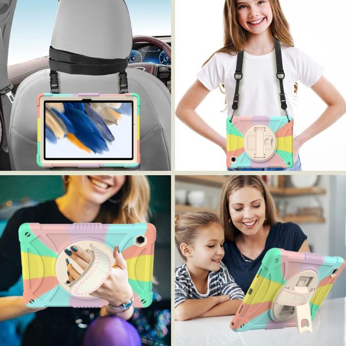 Bild 3,  Galaxy Tab A8 Skal Hybrid Shockproof Kickstand Colorful