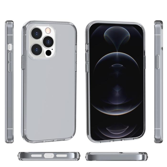 Bild 2,  iPhone 14 Pro Max Skal Shockproof Semi Transparent Grå