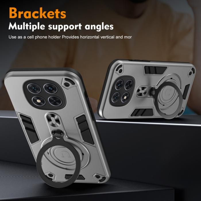 Bild 4,  Xiaomi Redmi Note 14 Pro 5G Skal Kickstand Hybrid Grå