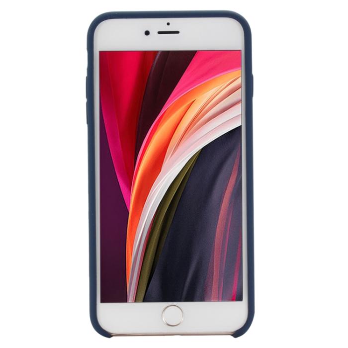 Bild 3,  iPhone 7/8/SE Skal Liquid Silikon Mörk Blå