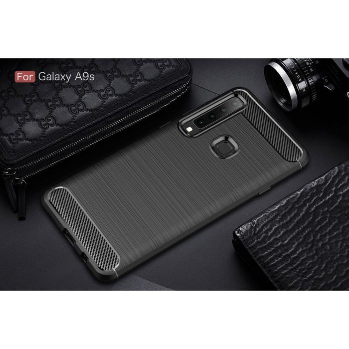 Bild 2,  Samsung Galaxy A9 (2018) - Brushed TPU Skal - Svart