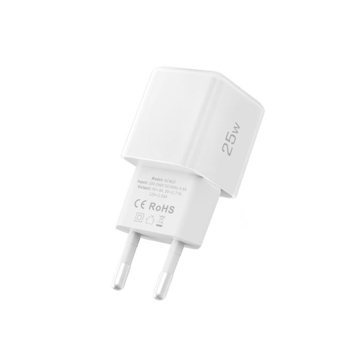 Bild 4, Tech-Protect Tech-Protect 25W PD USB-C Väggladdare Vit