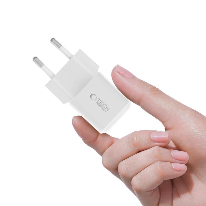 Bild 5, Tech-Protect Tech-Protect 25W PD USB-C Väggladdare Vit