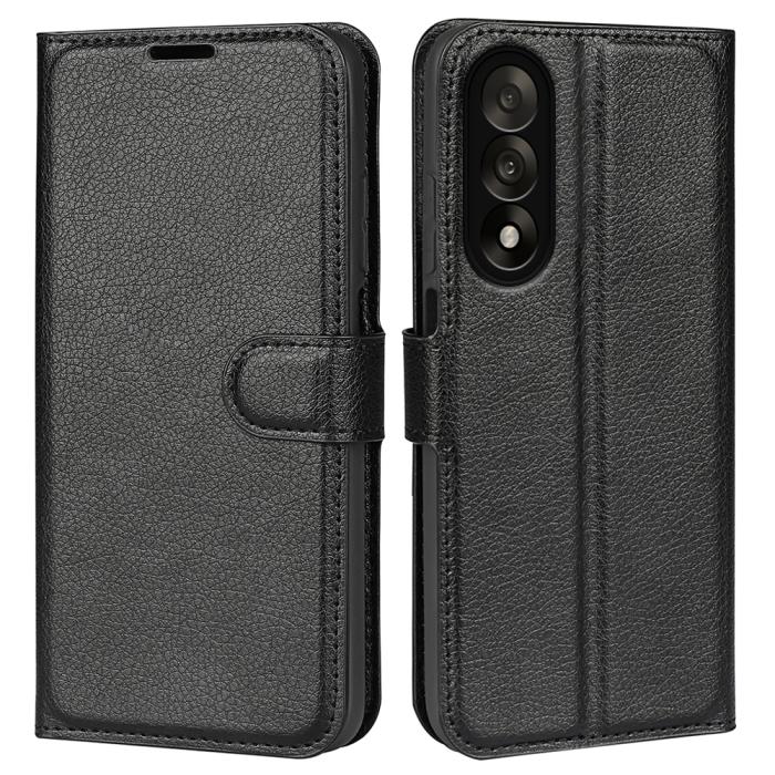 Bild 4,  OnePlus Nord 5 5G Fodral Litchi Läder Svart