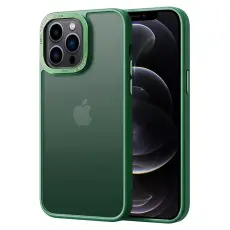  iPhone 12 Pro Max Skal Classic Hybrid Matt Gr&ouml;n