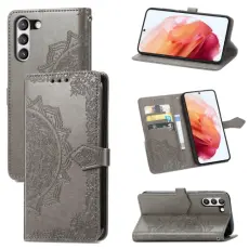  Samsung Galaxy S21 FE Fodral Mandala Flower Gr&aring;