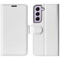  Samsung Galaxy S23 Fodral Crazy Horse L&auml;der Vit
