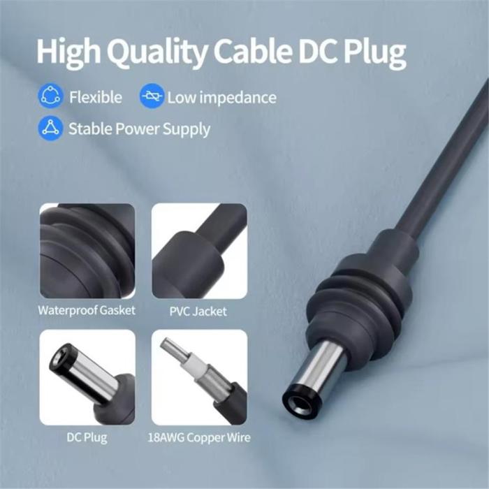 Bild 4, ONTEN ONTEN 10m Starlink Mini Strömkabel till Billadapter 12V-24V