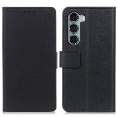  Motorola Moto G200 Fodral Solid L&auml;der Svart