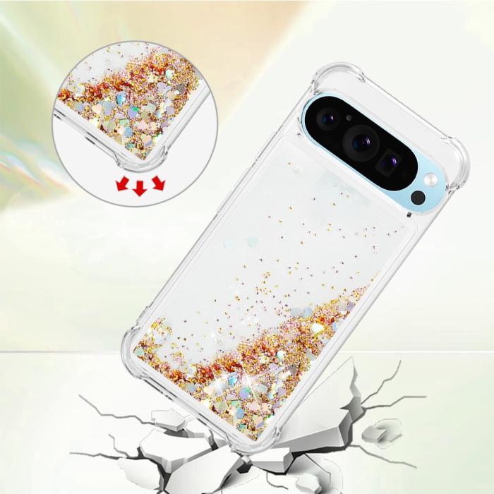 Bild 4,  Google Pixel 10 / 10 Pro Skal Glitter Quicksand Guld