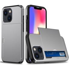  iPhone 14 Skal Hybrid Med Kortfack Gr&aring;