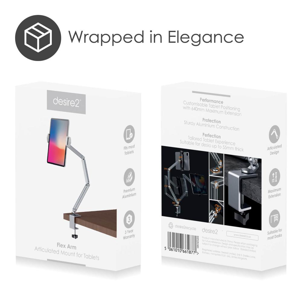 DESIRE2 DESIRE2 Flex Arm Tablet-fäste Upp Till 12,9