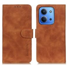 KHAZNEH KHAZNEH Xiaomi Redmi 15C Fodral Retro L&auml;der Brun