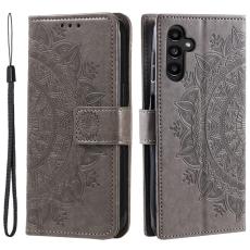  Samsung Galaxy S24 Fodral Mandala L&auml;der Gr&aring;