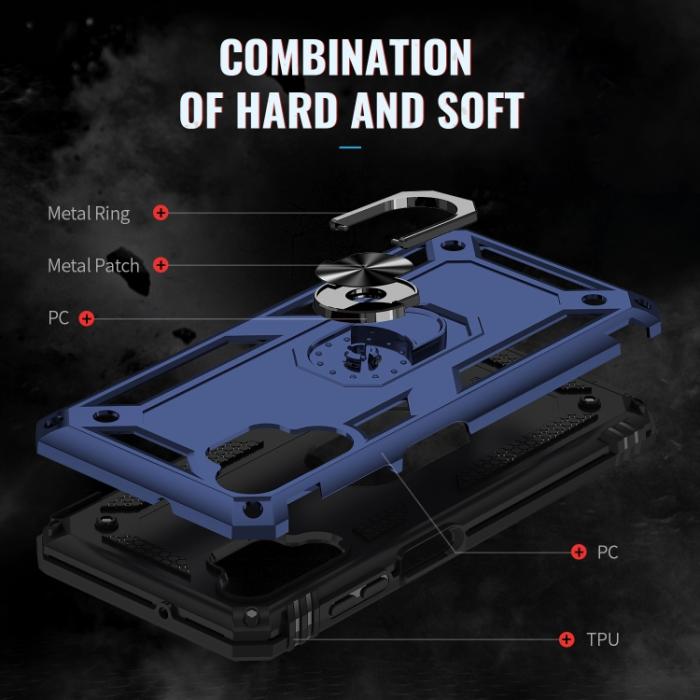 Bild 5,  Samsung Galaxy A13 4G Skal Shockproof Ring Armor Blå