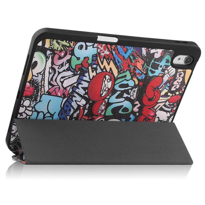 Bild 5,  iPad 11 2025 / 10.9 2022 Fodral Tri-Fold Pennhållare Graffiti