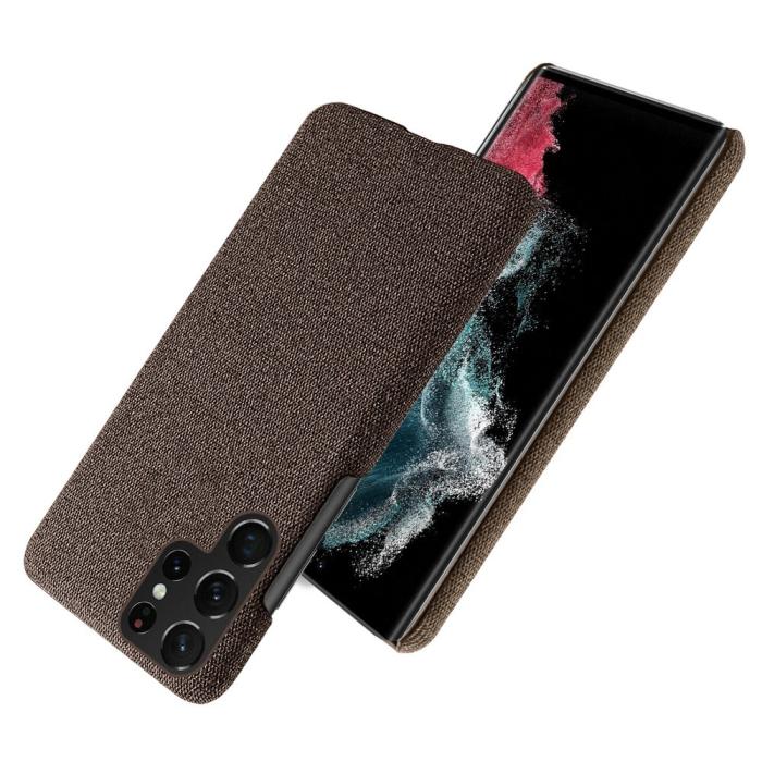 Bild 2, KSQ KSQ Samsung Galaxy S23 Ultra Skal Tygbelagt Brun