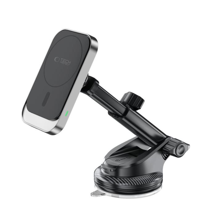 Bild 3, Tech-Protect Tech-Protect 15W MagSafe Laddare Ventilation + Instrumentbräda Svart