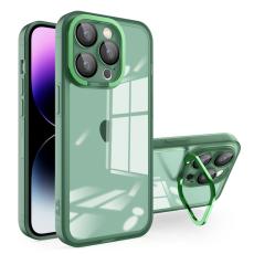  iPhone 15 Pro Skal Cam Kickstand Hybrid M&ouml;rk Gr&ouml;n