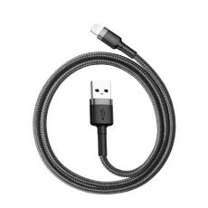 BASEUS Baseus Cafule 0.5m Lightning Nylon Laddningskabel - Svart/Gr&aring;