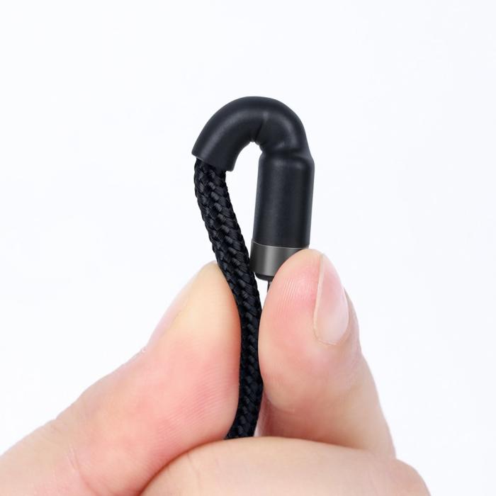 Bild 3, BASEUS Baseus Cafule 1m 60W PD QC USB-C - USB-C Nylon Kabel - Svart/Grå