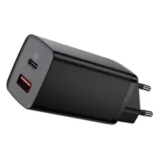 BASEUS Baseus GaN2 65W PD QC USB-C / USB-A Snabbladdare - Svart