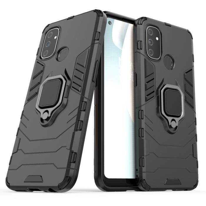 Bild 2,  OnePlus Nord N100 - Hybrid Ring Skal - Svart