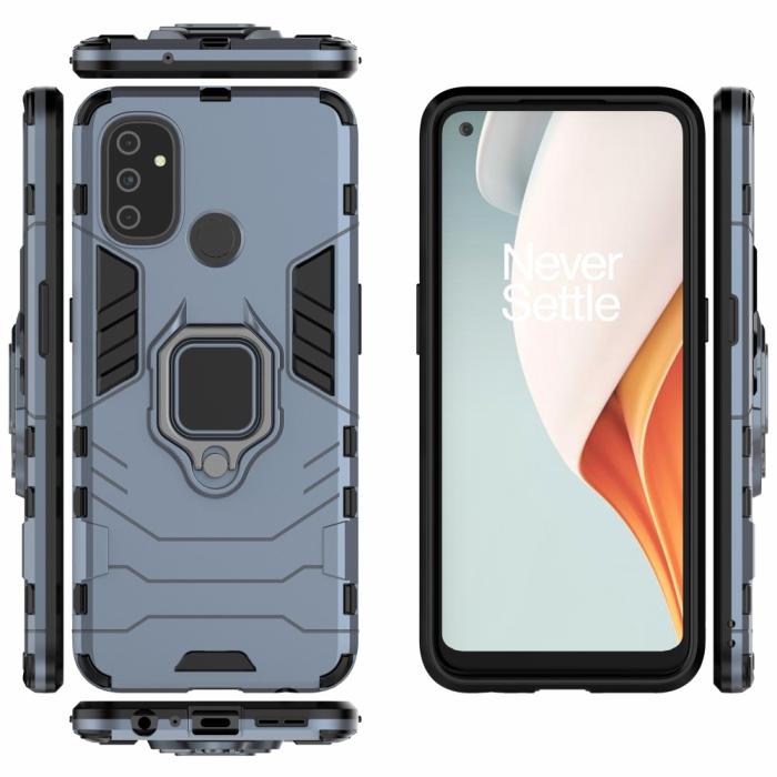 Bild 4,  OnePlus Nord N100 - Hybrid Ring Skal - Blå