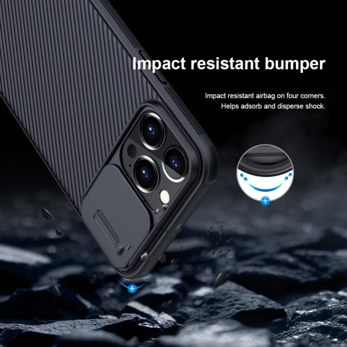 Bild 6, NILLKIN iPhone 13 Pro - NILLKIN CamShield Pro Mobilskal - Svart