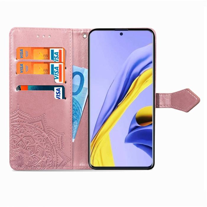 Bild 5,  Samsung Galaxy A51 - Mandala Plånboksfodral - Roséguld