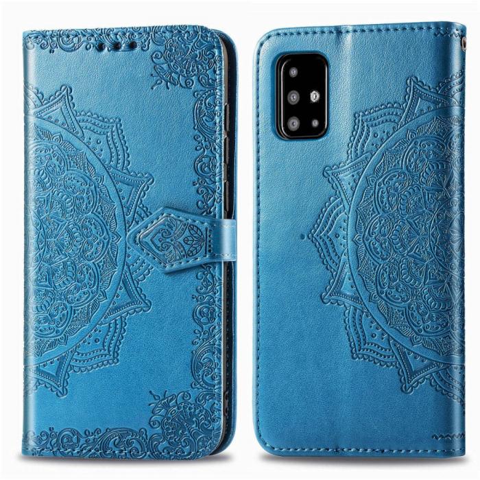 Bild 4,  Samsung Galaxy A51 - Mandala Plånboksfodral - Blå