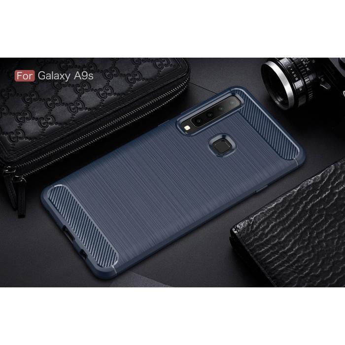 Bild 2,  Samsung Galaxy A9 (2018) - Brushed TPU Skal - Navy Blue