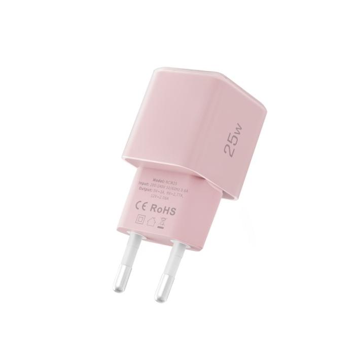 Bild 4, Tech-Protect Tech-Protect 25W PD USB-C Väggladdare Baby Pink