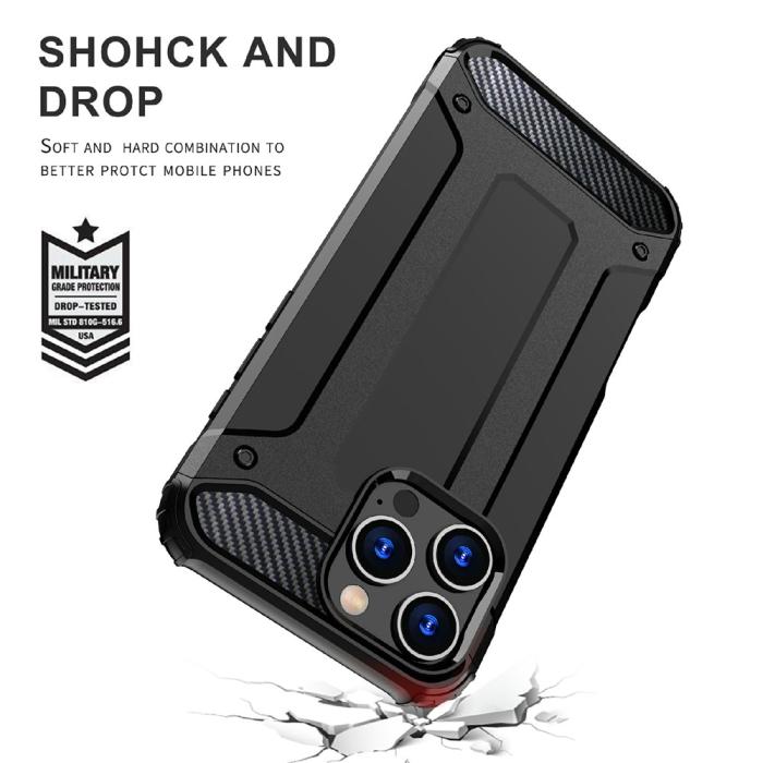 Bild 5,  iPhone 16 Pro Skal Shockproof Armor Hybrid Svart