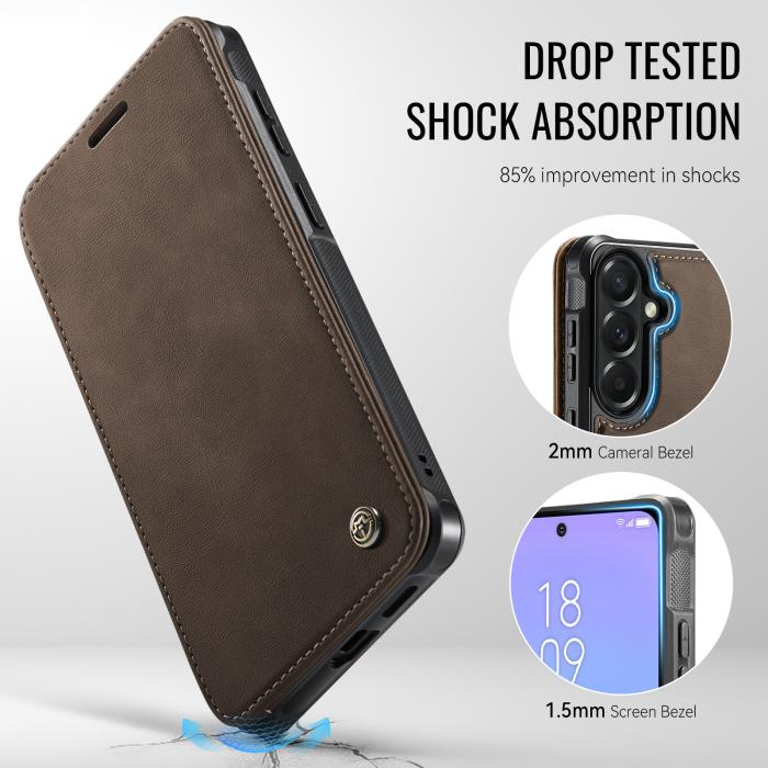 Bild 5, CASEME CASEME Samsung Galaxy A18/A17/A16/A26 Skal RFID Plånbok Brun