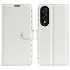  OnePlus Nord 5 5G Fodral Litchi L&auml;der Vit