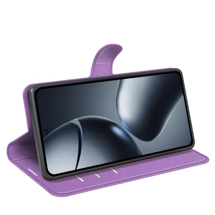 Bild 6,  Xiaomi 15T Fodral Litchi Läder Lila