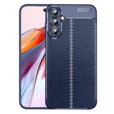 Samsung Galaxy A35 5G Skal Litchi Textur Bl&aring;