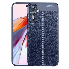  Samsung Galaxy A35 5G Skal Litchi Textur Bl&aring;