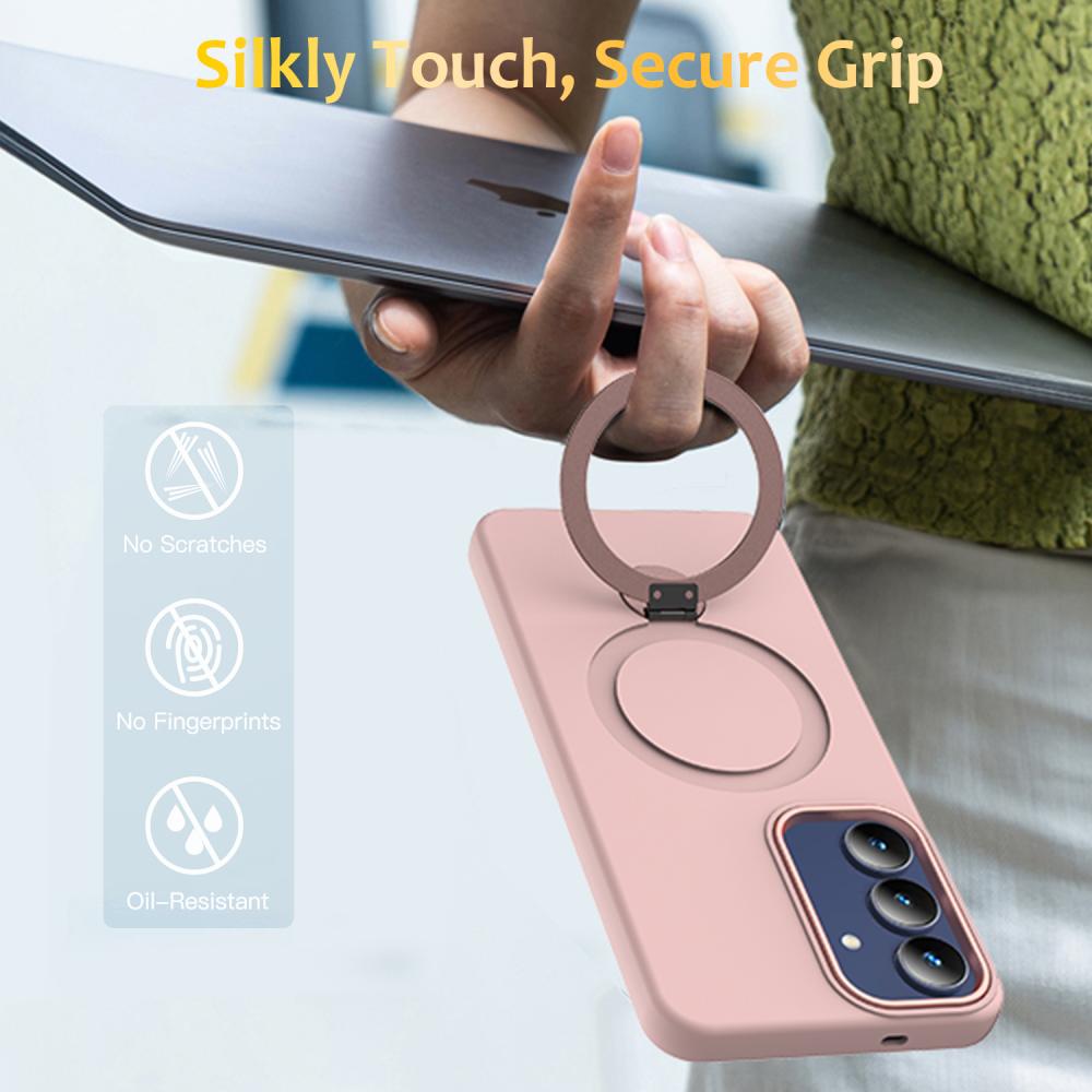  Samsung Galaxy A37 5G Skal MagSafe Kickstand Hybrid Rosa