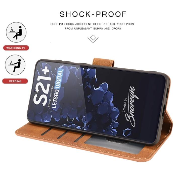 Bild 4,  Samsung Galaxy S22 Fodral Skin Touch Brun